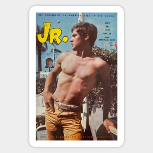 JR. Junior - Vintage Physique Muscle Male Model Magazine Cover Sticker